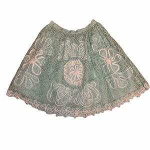 Manoush Dentelle Brodee Tutu skirt in Aqua color